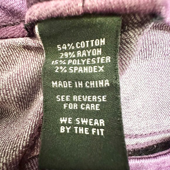 Torrid Denim Jeggings Womens 18R Purple 3 Button and Zip Fly Pockets - Picture 6 of 8